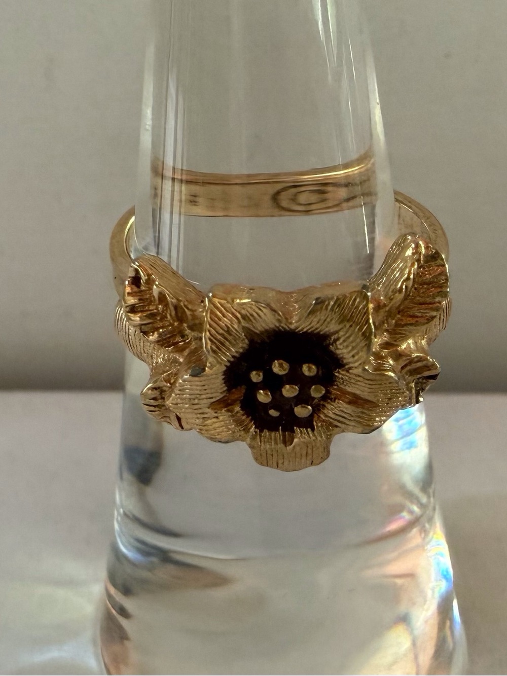 Sarah Coventry Gold Floral Statement Ring - Women's Jewelry Adjustable